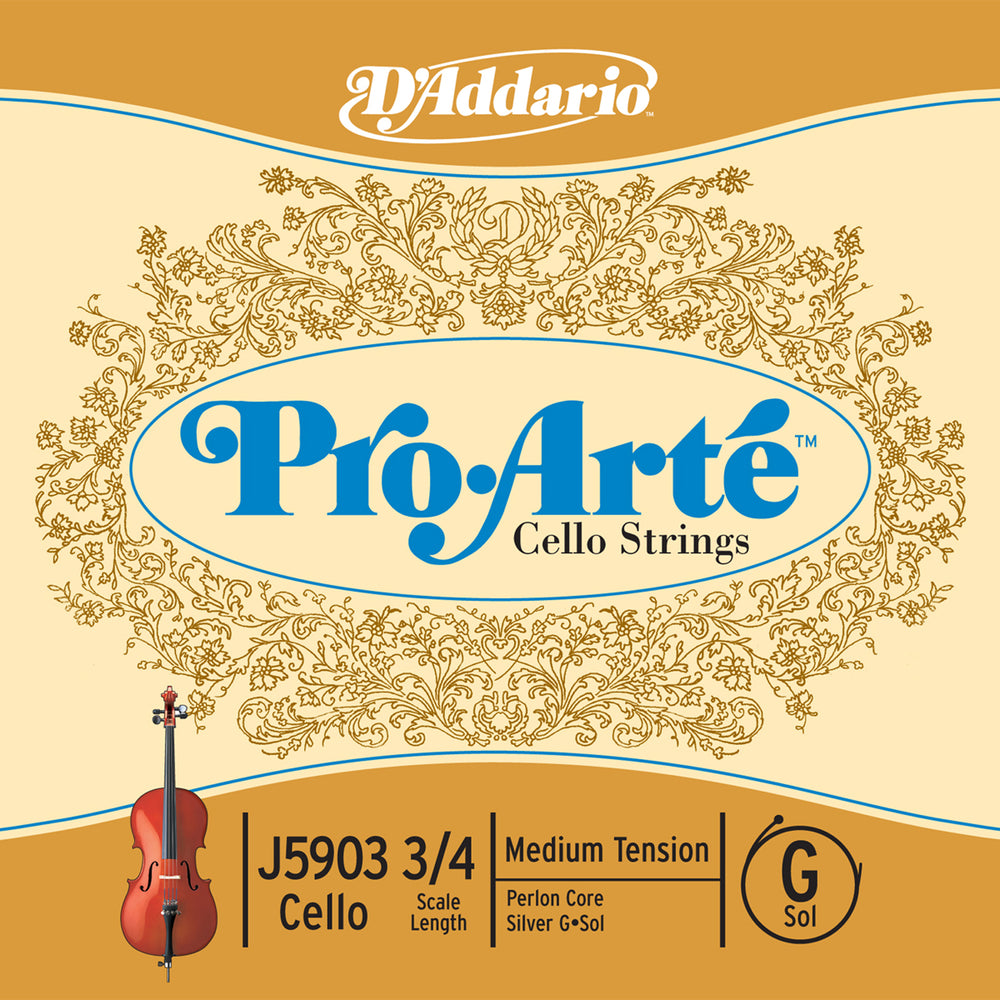 Daddario Proarte Cello G 3/4 Med - J5903 3/4M