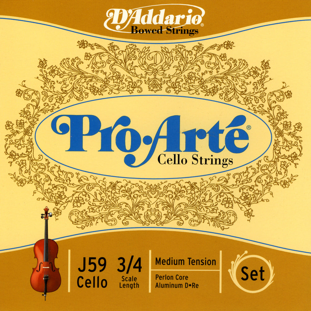Daddario Proarte Cello Set 3/4 Med - J59 3/4M