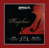 D'Addario Kaplan Bass String Set, 3/4 Scale, Heavy Tension - K610 3/4H