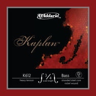 D'Addario Kaplan Bass Single D String, 3/4 Scale, Heavy Tension - K612 3/4H