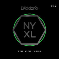 D'Addario NYXL Nickel Wound Electric Guitar Single String, .024