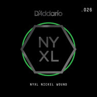 D'Addario NYXL Nickel Wound Electric Guitar Single String, .026