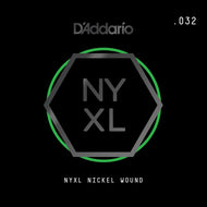 D'Addario NYXL Nickel Wound Electric Guitar Single String, .032