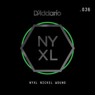 D'Addario NYXL Nickel Wound Electric Guitar Single String, .036