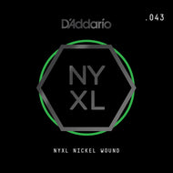 D'Addario NYXL Nickel Wound Electric Guitar Single String, .043