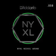 D'Addario NYXL Nickel Wound Electric Guitar Single String, .058