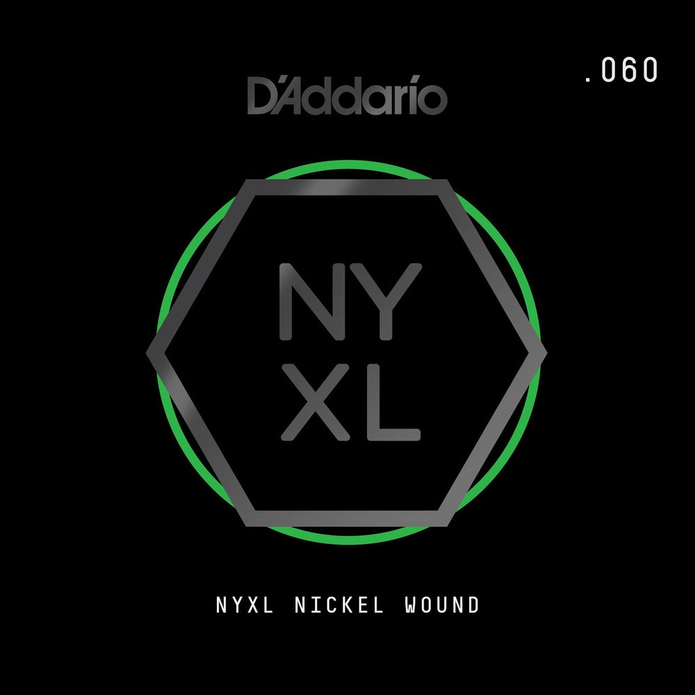 D'Addario NYXL Nickel Wound Electric Guitar Single String, .060