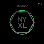 D'Addario NYXL Nickel Wound Electric Guitar Single String, .074