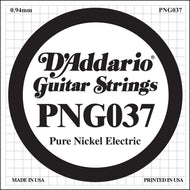 D'Addario PNG037 Pure Nickel Electric Guitar Single String, .037