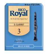 Rico Royal Eb Clarinet Reeds, Strength 3.0, 10-pack - RBB1030