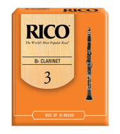 Rico Bb Clarinet Reeds, Strength 3.0, 10-pack - RCA1030