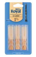 Rico Royal Bb Clarinet Reeds, Strength 1.5, 3-pack - RCB0315