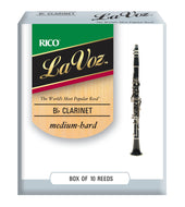 La Voz Bb Clarinet Reeds, Strength Medium-Hard, 10-pack - RCC10MH