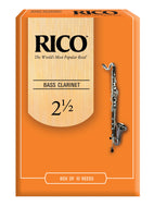 Rico Bass Clarinet Reeds, Strength 2.5, 10-pack - REA1025
