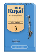 Rico Royal Bass Clarinet Reeds, Strength 3.0, 10-pack - REB1030