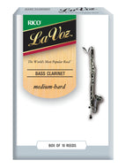 La Voz Bass Clarinet Reeds, Strength Medium-Hard, 10-pack - REC10MH