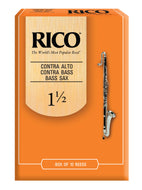 Rico Contrabass Clarinet Reeds, Strength 1.5, 10-pack - RFA1015