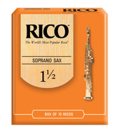 Rico Soprano Sax Reeds, Strength 1.5, 10-pack - RIA1015