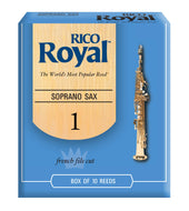 Rico Royal Soprano Sax Reeds, Strength 1.0, 10-pack - RIB1010