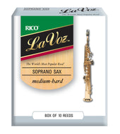 La Voz Soprano Sax Reeds, Strength Medium Strength Hard, 10-pack - RIC10MH
