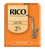 Rico Alto Sax Reeds, Strength 2.5, 10-pack - RJA1025