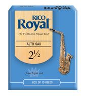Rico Royal Alto Sax Reeds, Strength 2.5, 10-pack - RJB1025