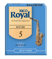 Rico Royal Alto Sax Reeds, Strength 5.0, 10-pack - RJB1050