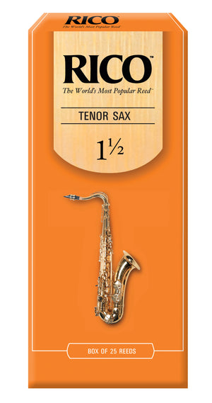 Rico Tenor Sax Reeds, Strength 1.5, 25-pack - RKA2515