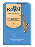 Rico Royal Tenor Sax Reeds, Strength 1.0, 10-pack - RKB1010
