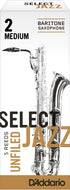Rico Select Jazz Baritone Sax Reeds, Unfiled, Strength 2 Strength Medium, 10-pack - RRS05BSX2M