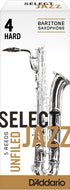 Rico Select Jazz Baritone Sax Reeds, Unfiled, Strength 4 Strength Hard, 10-pack - RRS05BSX4H