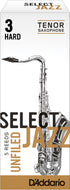 Rico Select Jazz Tenor Sax Reeds, Unfiled, Strength 3 Strength Hard, 5-pack - RRS05TSX3H