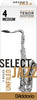 Rico Select Jazz Tenor Sax Reeds, Unfiled, Strength 4 Strength Medium, 5-pack - RRS05TSX4M