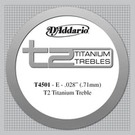 D'Addario T2 Titanium Treble Classical Guitar Single String, Normal Tension, First String