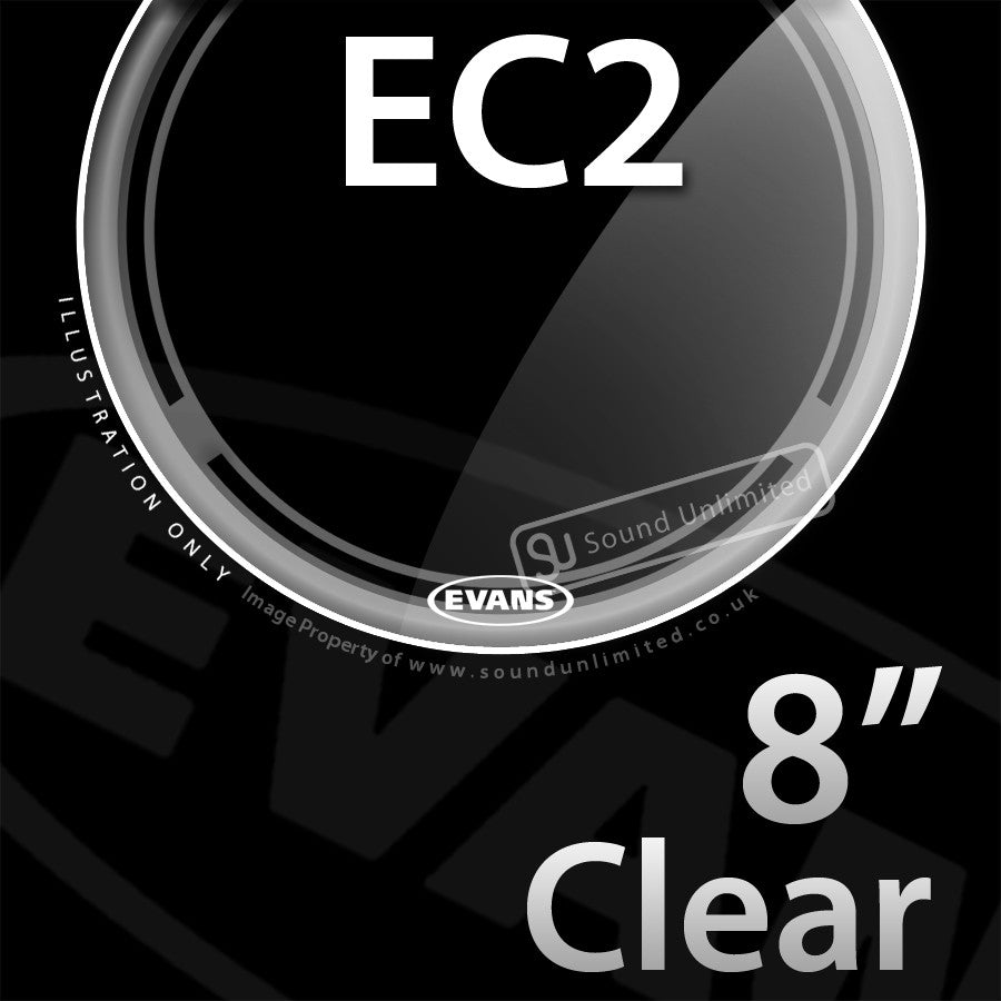Evans TT08EC2S 8 inch EC2 Batter Clear 2-ply