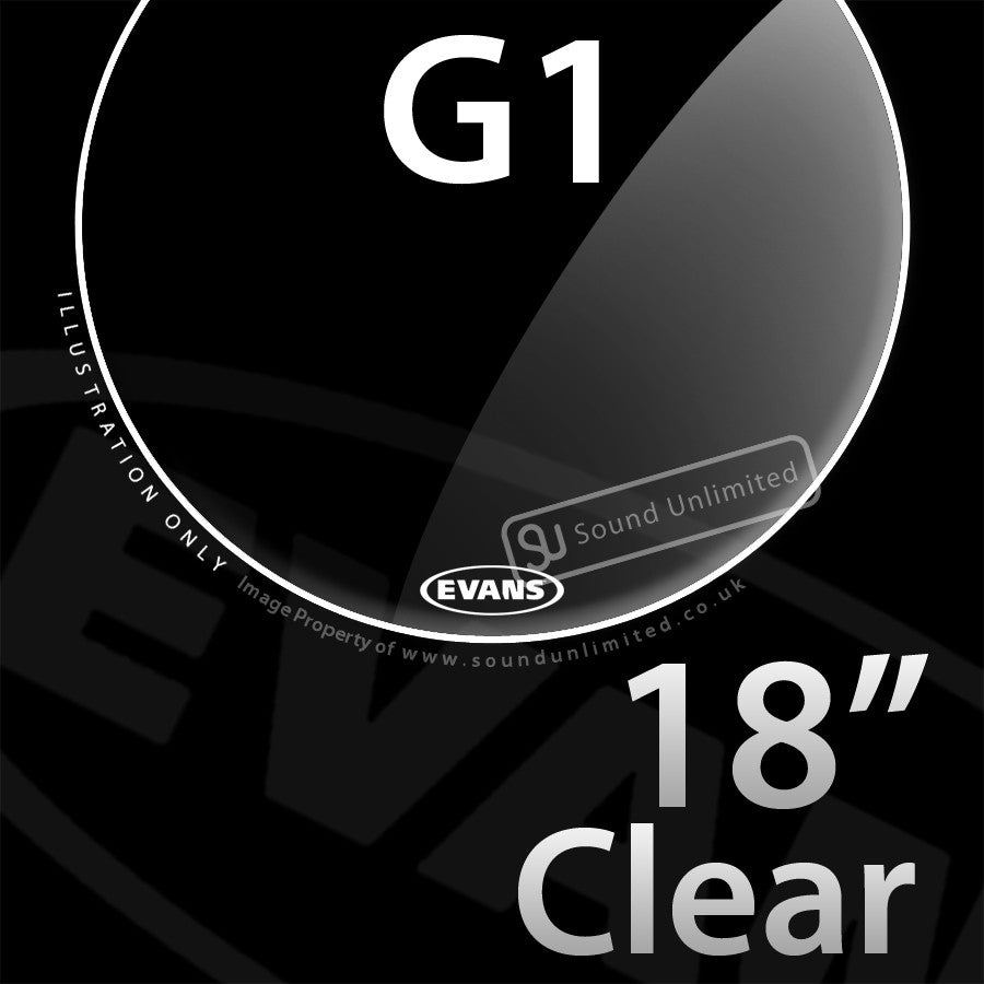 Evans TT18G1 18 inch Genera G1 Batter Clear 1-ply
