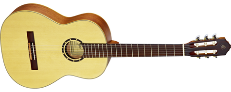 Ortega Classical Guitar. Spruce top.mahogany back, sides and neck. Walnut fretboard and bridge.. Deluxe Gig Bag.