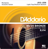 DAddario EJ14 80 20 Bronze Round Wound Acoustic Guitar Strings