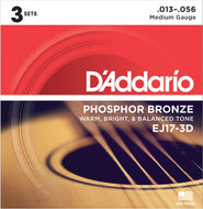 DAddario EJ17-3D Phosphor Bronze 13-56 X 3