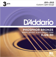 DAddario EJ26-3D Phosphor Bronze 11-52 X 3