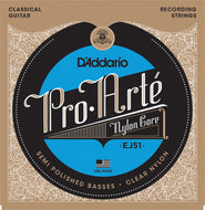 DAddario EJ51 Pro-Arte Polished Silver Plated-Clear Hard Tension