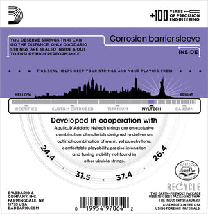 D'Addario EJ88C Nyltech Ukulele Strings, Concert