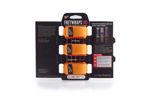 GruvGear FretWraps HD "Flare" 3-Pack (Orange, Large) - GG-FW3OR-L