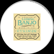 DAddario J55 5-String Banjo, Phosphor Bronze Wound, Medium