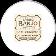 DAddario J61 5-String Banjo, Nickel Wound, Medium