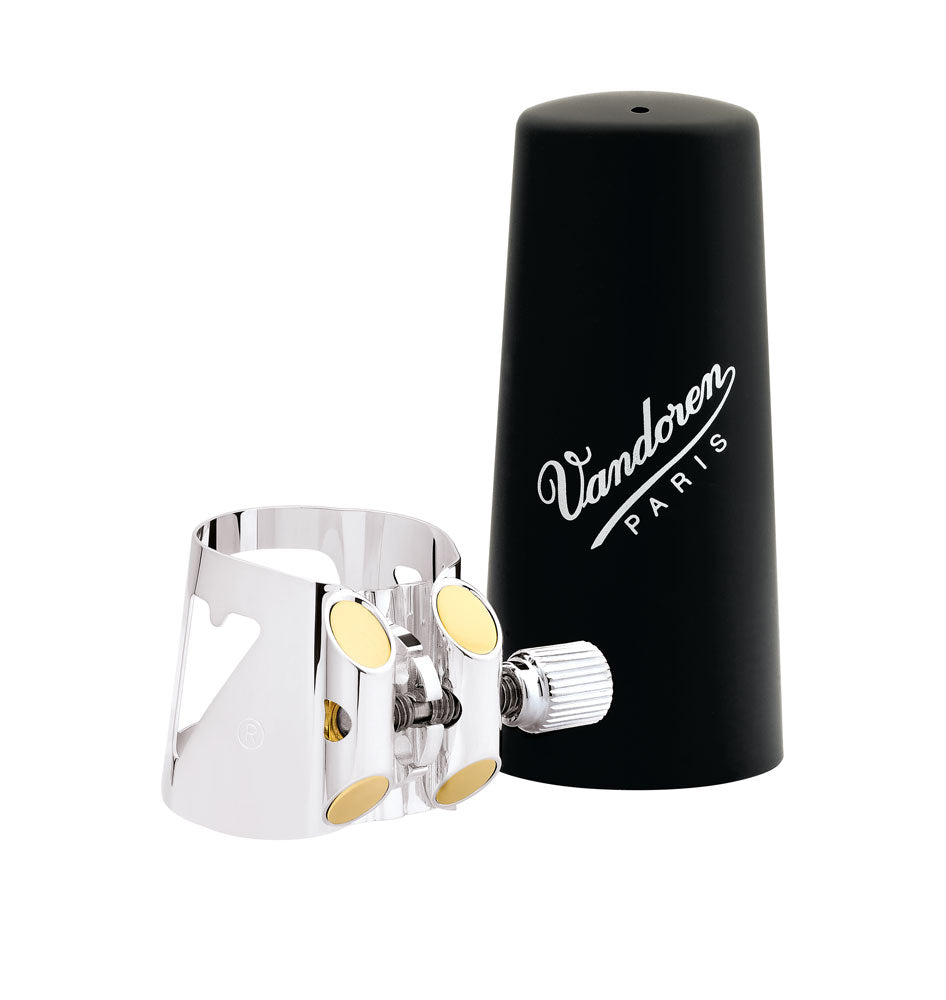 Vandoren Ligature & Cap Clarinet Eb Silver+Plastic - LC02P
