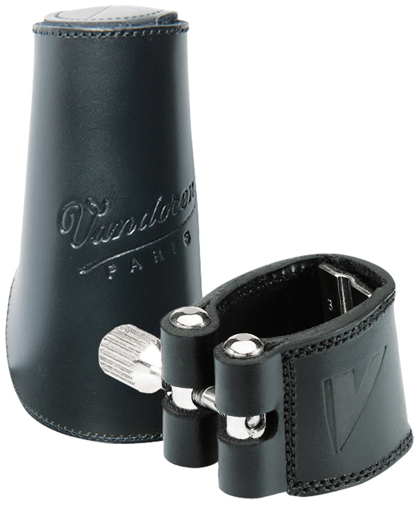 Vandoren Ligature & Cap Bass Clarinet. Leather+Leather - LC24L