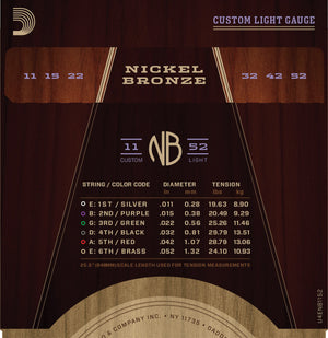 D'Addario Nickel Bronze 11-52 - NB1152