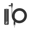 Sennheiser Lavalier set with (1) ME2-II clip-on lapel mic, (1) XSW-D MINI JACK TX (3.5mm), (1) XSW-D XLR MALE RX, (1) beltpack clip and (1) USB charging cable