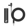 Sennheiser Portable ENG set with (1) ME2-II clip on mic, (1) XSW-D MINI JACK TX (3.5mm), (1) XSW-D XLR FEMALE TX, (1) XSW-D MINI JACK RX (3.5mm), (1) beltpack clip, (1) hotshoe mount, (1) 3.5mm curled cable and (1) USB charging cable
